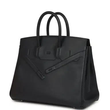 HERMÈS Hermes Birkin Shadow 25 Caban Swift Palladium Hardware | Thumbnail 5 HERMÈS Hermes Birkin Shadow 25 Caban Swift Palladium Hardware | Thumbnail 5