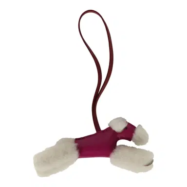 HERMÈS Hermes Budy Charm Ecru, Rose Pourpre, Rouge Grenat Milo Lambskin and Merino Wool | Thumbnail 2 HERMÈS Hermes Budy Charm Ecru, Rose Pourpre, Rouge Grenat Milo Lambskin and Merino Wool | Thumbnail 2