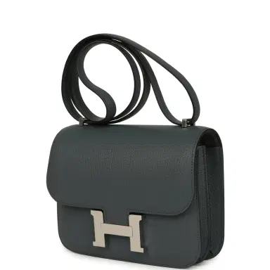 HERMÈS Hermes Constance 18 Carbone Chevre Mysore Palladium Hardware | Thumbnail 5 HERMÈS Hermes Constance 18 Carbone Chevre Mysore Palladium Hardware | Thumbnail 5