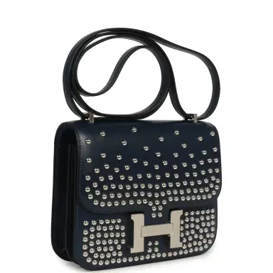 HERMÈS Hermes Constance 18 Clouté Bleu Abysse Box Palladium Hardware | Thumbnail 2 HERMÈS Hermes Constance 18 Clouté Bleu Abysse Box Palladium Hardware | Thumbnail 2