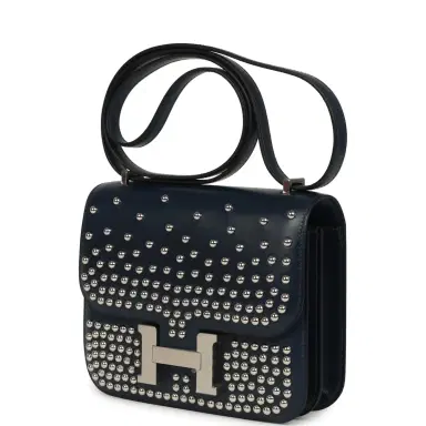 HERMÈS Hermes Constance 18 Clouté Bleu Abysse Box Palladium Hardware | Thumbnail 5 HERMÈS Hermes Constance 18 Clouté Bleu Abysse Box Palladium Hardware | Thumbnail 5