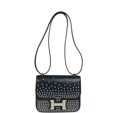 HERMÈS Hermes Constance 18 Clouté Bleu Abysse Box Palladium Hardware | Thumbnail 7 HERMÈS Hermes Constance 18 Clouté Bleu Abysse Box Palladium Hardware | Thumbnail 7
