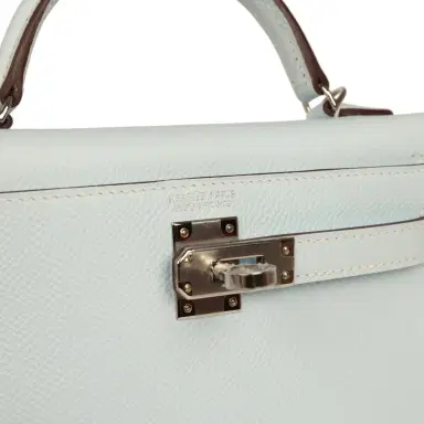 HERMÈS Hermes Kelly Sellier 20 Bleu Brume Epsom Palladium Hardware | Thumbnail 7 HERMÈS Hermes Kelly Sellier 20 Bleu Brume Epsom Palladium Hardware | Thumbnail 7