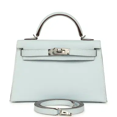 HERMÈS Hermes Kelly Sellier 20 Bleu Brume Epsom Palladium Hardware | Thumbnail 1 HERMÈS Hermes Kelly Sellier 20 Bleu Brume Epsom Palladium Hardware | Thumbnail 1