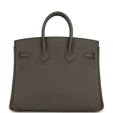 HERMÈS Pre-owned Hermes Birkin 25 Etain Togo Rose Gold Hardware | Thumbnail 4 HERMÈS Pre-owned Hermes Birkin 25 Etain Togo Rose Gold Hardware | Thumbnail 4