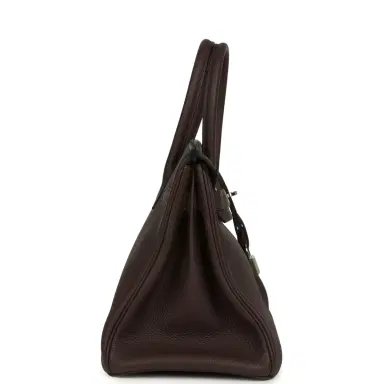HERMÈS Pre-owned Hermes Birkin 30 Chocolate Togo Palladium Hardware | Thumbnail 3 HERMÈS Pre-owned Hermes Birkin 30 Chocolate Togo Palladium Hardware | Thumbnail 3