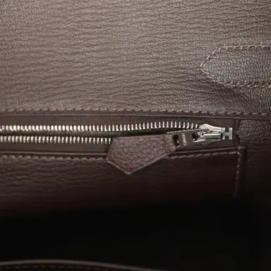 HERMÈS Pre-owned Hermes Birkin 30 Chocolate Togo Palladium Hardware | Thumbnail 9 HERMÈS Pre-owned Hermes Birkin 30 Chocolate Togo Palladium Hardware | Thumbnail 9