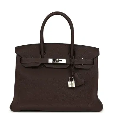 HERMÈS Pre-owned Hermes Birkin 30 Chocolate Togo Palladium Hardware | Thumbnail 1 HERMÈS Pre-owned Hermes Birkin 30 Chocolate Togo Palladium Hardware | Thumbnail 1