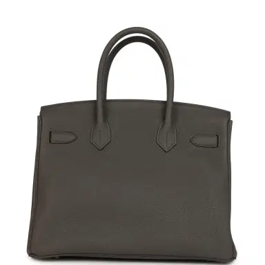 HERMÈS Pre-owned Hermes Birkin 30 Etain Togo Palladium Hardware | Thumbnail 4 HERMÈS Pre-owned Hermes Birkin 30 Etain Togo Palladium Hardware | Thumbnail 4