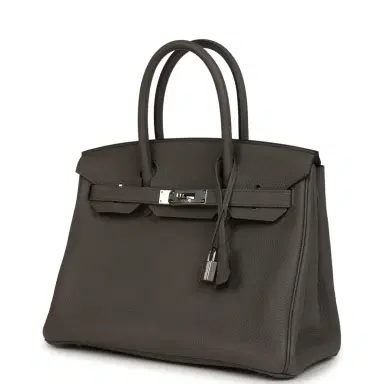 HERMÈS Pre-owned Hermes Birkin 30 Etain Togo Palladium Hardware | Thumbnail 5 HERMÈS Pre-owned Hermes Birkin 30 Etain Togo Palladium Hardware | Thumbnail 5