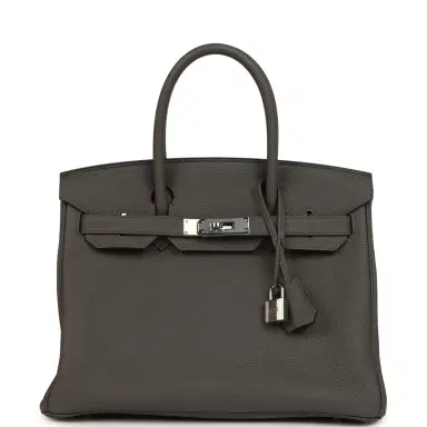 HERMÈS Pre-owned Hermes Birkin 30 Etain Togo Palladium Hardware | Thumbnail 1 HERMÈS Pre-owned Hermes Birkin 30 Etain Togo Palladium Hardware | Thumbnail 1