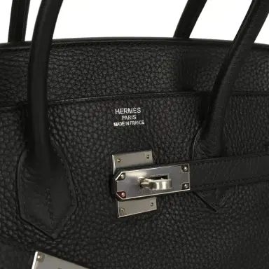 HERMÈS Pre-owned Hermes Birkin 35 Black Togo Palladium Hardware | Thumbnail 7 HERMÈS Pre-owned Hermes Birkin 35 Black Togo Palladium Hardware | Thumbnail 7