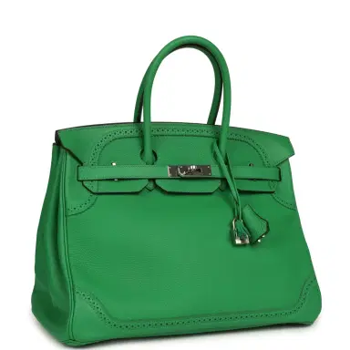 HERMÈS Pre-owned Hermes Birkin Ghillies 30 Bambou Togo, Swift Palladium Hardware | Thumbnail 2 HERMÈS Pre-owned Hermes Birkin Ghillies 30 Bambou Togo, Swift Palladium Hardware | Thumbnail 2