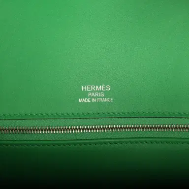HERMÈS Pre-owned Hermes Birkin Ghillies 30 Bambou Togo, Swift Palladium Hardware | Thumbnail 7 HERMÈS Pre-owned Hermes Birkin Ghillies 30 Bambou Togo, Swift Palladium Hardware | Thumbnail 7