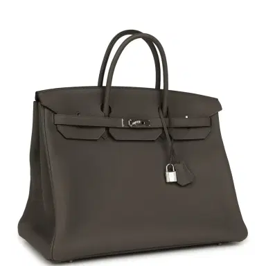 HERMÈS Pre-owned Hermes Special Order (HSS) Birkin 40 Etain Verso Togo Palladium Hardware | Thumbnail 2 HERMÈS Pre-owned Hermes Special Order (HSS) Birkin 40 Etain Verso Togo Palladium Hardware | Thumbnail 2