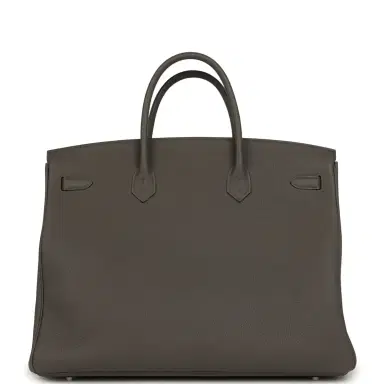 HERMÈS Pre-owned Hermes Special Order (HSS) Birkin 40 Etain Verso Togo Palladium Hardware | Thumbnail 4 HERMÈS Pre-owned Hermes Special Order (HSS) Birkin 40 Etain Verso Togo Palladium Hardware | Thumbnail 4
