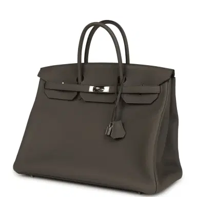 HERMÈS Pre-owned Hermes Special Order (HSS) Birkin 40 Etain Verso Togo Palladium Hardware | Thumbnail 5 HERMÈS Pre-owned Hermes Special Order (HSS) Birkin 40 Etain Verso Togo Palladium Hardware | Thumbnail 5