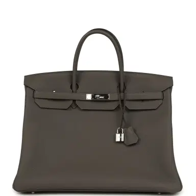 HERMÈS Pre-owned Hermes Special Order (HSS) Birkin 40 Etain Verso Togo Palladium Hardware | Thumbnail 1 HERMÈS Pre-owned Hermes Special Order (HSS) Birkin 40 Etain Verso Togo Palladium Hardware | Thumbnail 1