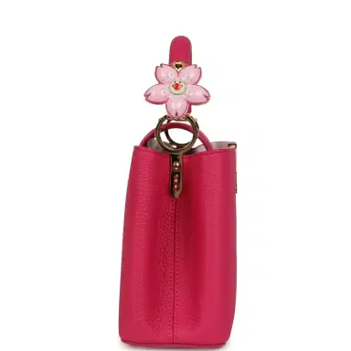 Louis Vuitton Pre-owned Louis Vuitton X Takashi Murakami Cherry Blossom Capucines BB Pink Taurillon Leather Gold Hardware | Thumbnail 3 Louis Vuitton Pre-owned Louis Vuitton X Takashi Murakami Cherry Blossom Capucines BB Pink Taurillon Leather Gold Hardware | Thumbnail 3