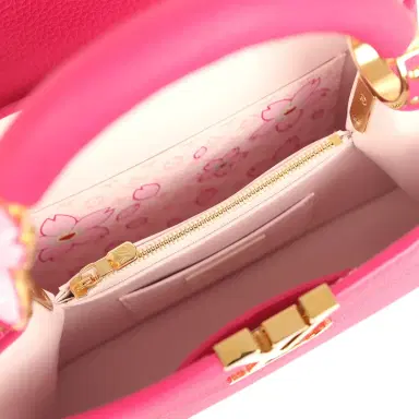 Louis Vuitton Pre-owned Louis Vuitton X Takashi Murakami Cherry Blossom Capucines BB Pink Taurillon Leather Gold Hardware | Thumbnail 9 Louis Vuitton Pre-owned Louis Vuitton X Takashi Murakami Cherry Blossom Capucines BB Pink Taurillon Leather Gold Hardware | Thumbnail 9
