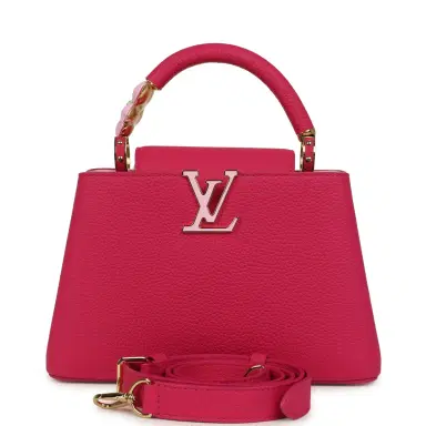 Louis Vuitton Pre-owned Louis Vuitton X Takashi Murakami Cherry Blossom Capucines BB Pink Taurillon Leather Gold Hardware | Thumbnail 1 Louis Vuitton Pre-owned Louis Vuitton X Takashi Murakami Cherry Blossom Capucines BB Pink Taurillon Leather Gold Hardware | Thumbnail 1