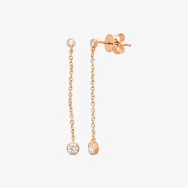 Mémoire Mémoire Cascade 18K Rose Gold Diamond Drop Earrings by The Solist | Thumbnail 3 Mémoire Mémoire Cascade 18K Rose Gold Diamond Drop Earrings by The Solist | Thumbnail 3