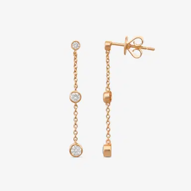 Mémoire Mémoire Cascade 18K Rose Gold Diamond Drop Earrings by The Solist | Thumbnail 2 Mémoire Mémoire Cascade 18K Rose Gold Diamond Drop Earrings by The Solist | Thumbnail 2