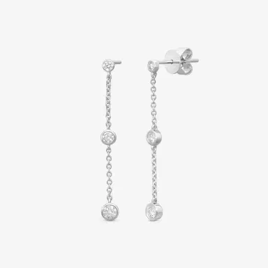 Mémoire Mémoire Cascade 18K White Gold Diamond Drop Earrings by The Solist | Thumbnail 3 Mémoire Mémoire Cascade 18K White Gold Diamond Drop Earrings by The Solist | Thumbnail 3