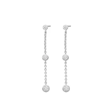 Mémoire Mémoire Cascade 18K White Gold Diamond Drop Earrings by The Solist | Thumbnail 1 Mémoire Mémoire Cascade 18K White Gold Diamond Drop Earrings by The Solist | Thumbnail 1