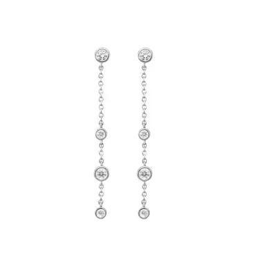 Mémoire Mémoire Cascade 18K White Gold Diamond Drop Earrings by The Solist | Thumbnail 1 Mémoire Mémoire Cascade 18K White Gold Diamond Drop Earrings by The Solist | Thumbnail 1