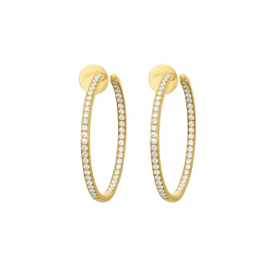 Mémoire Mémoire Classics 18K Yellow Gold Diamond Hoop Earrings by The Solist | Thumbnail 1 Mémoire Mémoire Classics 18K Yellow Gold Diamond Hoop Earrings by The Solist | Thumbnail 1