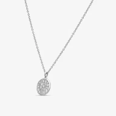 Mémoire Mémoire Luna 18K White Gold Diamond Pave Medallion Necklace by The Solist | Thumbnail 2 Mémoire Mémoire Luna 18K White Gold Diamond Pave Medallion Necklace by The Solist | Thumbnail 2