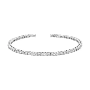 Mémoire Mémoire Open Flex 18K White Gold Diamond Bangle by The Solist | Thumbnail 1 Mémoire Mémoire Open Flex 18K White Gold Diamond Bangle by The Solist | Thumbnail 1