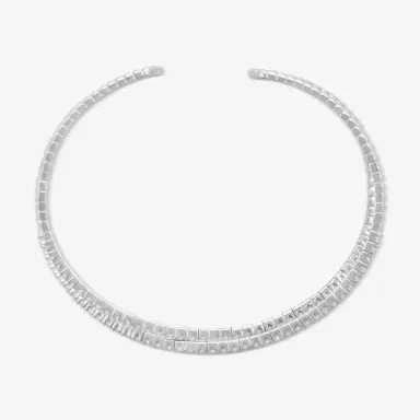 Mémoire Mémoire Open Flex 18K White Gold Diamond Crisscross Bangle Bracelet by The Solist | Thumbnail 3 Mémoire Mémoire Open Flex 18K White Gold Diamond Crisscross Bangle Bracelet by The Solist | Thumbnail 3