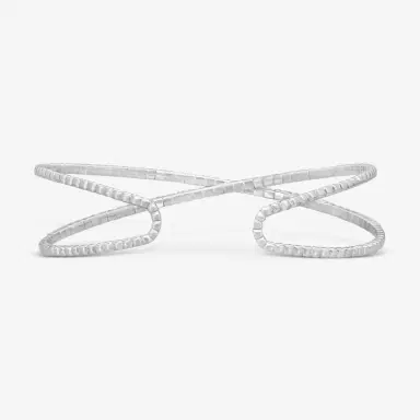 Mémoire Mémoire Open Flex 18K White Gold Diamond Crisscross Bangle Bracelet by The Solist | Thumbnail 4 Mémoire Mémoire Open Flex 18K White Gold Diamond Crisscross Bangle Bracelet by The Solist | Thumbnail 4