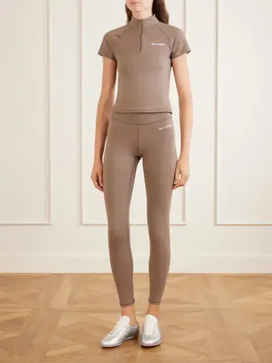 Sporty & Rich Logo-print Stretch-jersey High-rise Leggings | Thumbnail 2 Sporty & Rich Logo-print Stretch-jersey High-rise Leggings | Thumbnail 2