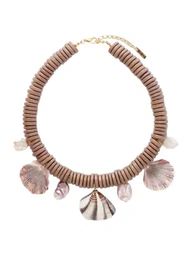 Jennifer Behr Madeira Gold-tone Bead-embellished Wood, Shell And Pearl Necklace | Thumbnail 1 Jennifer Behr Madeira Gold-tone Bead-embellished Wood, Shell And Pearl Necklace | Thumbnail 1