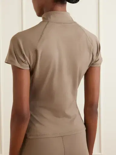 Sporty & Rich Logo-print Stretch-jersey Half-zip T-shirt | Thumbnail 3 Sporty & Rich Logo-print Stretch-jersey Half-zip T-shirt | Thumbnail 3