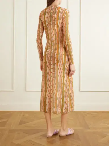 La DoubleJ Slinky Swing Printed Chiffon Midi Dress | Thumbnail 3 La DoubleJ Slinky Swing Printed Chiffon Midi Dress | Thumbnail 3