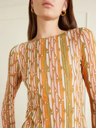 La DoubleJ Slinky Swing Printed Chiffon Midi Dress | Thumbnail 4 La DoubleJ Slinky Swing Printed Chiffon Midi Dress | Thumbnail 4
