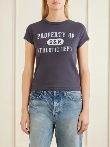 Sporty & Rich Printed Garment-dyed Cotton-jersey T-shirt | Thumbnail 3 Sporty & Rich Printed Garment-dyed Cotton-jersey T-shirt | Thumbnail 3