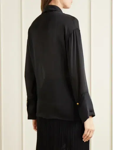 Balmain Knotted Silk Shirt | Thumbnail 4 Balmain Knotted Silk Shirt | Thumbnail 4