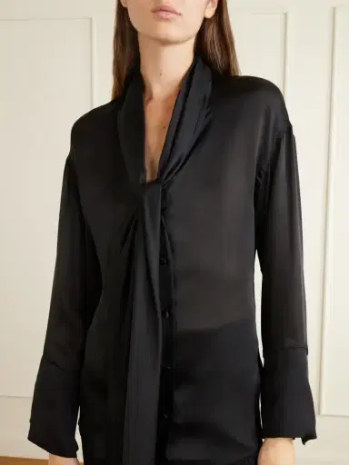 Balmain Knotted Silk Shirt | Thumbnail 5 Balmain Knotted Silk Shirt | Thumbnail 5