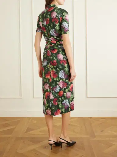 Carolina Herrera Floral-print Ruched Jersey Midi Dress | Thumbnail 3 Carolina Herrera Floral-print Ruched Jersey Midi Dress | Thumbnail 3
