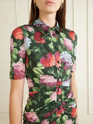 Carolina Herrera Floral-print Ruched Jersey Midi Dress | Thumbnail 4 Carolina Herrera Floral-print Ruched Jersey Midi Dress | Thumbnail 4