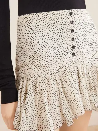 Marant Étoile Daneen Polka-dot Ruffled Cotton Mini Skirt | Thumbnail 5 Marant Étoile Daneen Polka-dot Ruffled Cotton Mini Skirt | Thumbnail 5