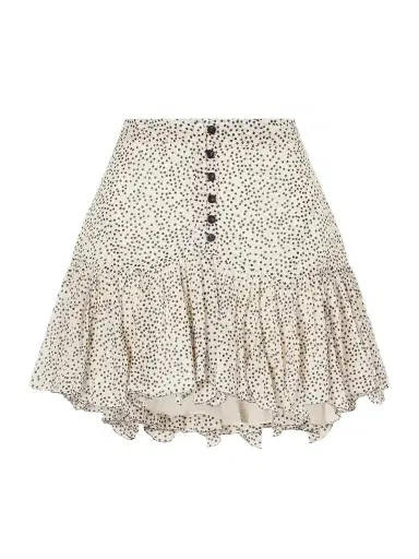 Marant Étoile Daneen Polka-dot Ruffled Cotton Mini Skirt | Thumbnail 1 Marant Étoile Daneen Polka-dot Ruffled Cotton Mini Skirt | Thumbnail 1