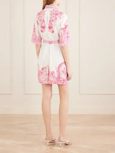 Camilla Floral-print Embellished Linen Mini Dress | Thumbnail 3 Camilla Floral-print Embellished Linen Mini Dress | Thumbnail 3