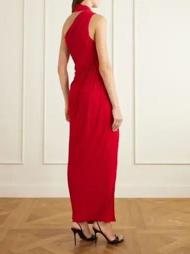 Balmain Draped Halterneck Jersey Maxi Dress | Thumbnail 3 Balmain Draped Halterneck Jersey Maxi Dress | Thumbnail 3