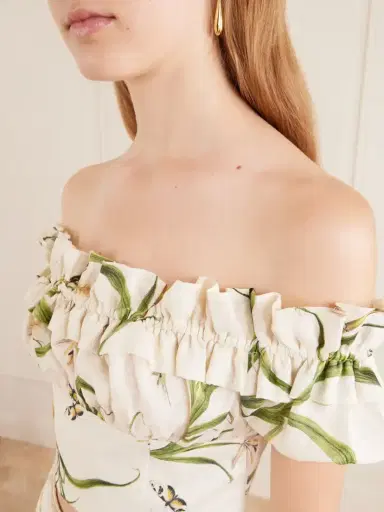 Agua by Agua Bendita Pimienta Azucar Cropped Floral-print Linen Top | Thumbnail 5 Agua by Agua Bendita Pimienta Azucar Cropped Floral-print Linen Top | Thumbnail 5